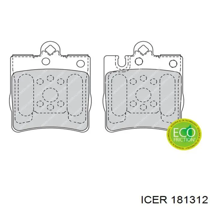 Купить 181312 Icer Колодки тормозные задние, дисковые