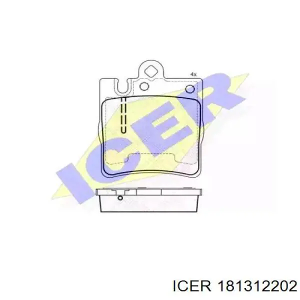 181312-202 Icer колодки тормозные задние дисковые