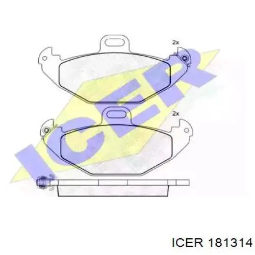 Задние тормозные колодки 181314 Icer