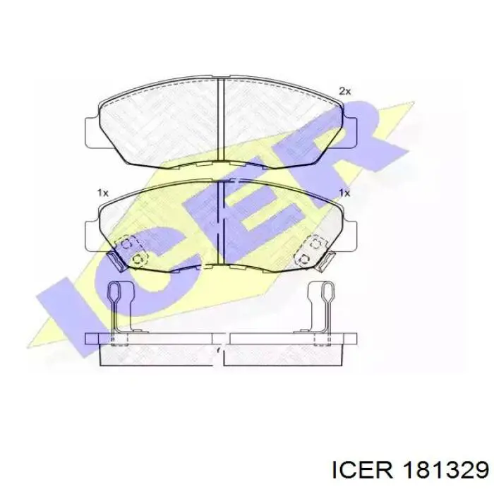 Передние тормозные колодки 181329 Icer