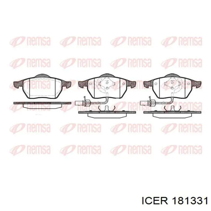 Pastillas delanteras de freno 181331 Icer