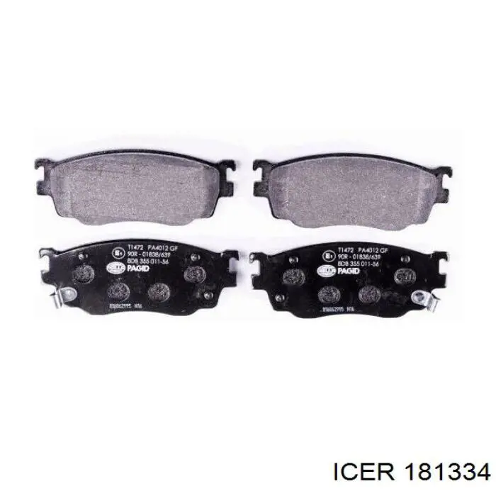 Передние тормозные колодки 181334 Icer