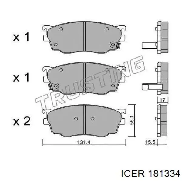 181334 Icer Колодки передние
