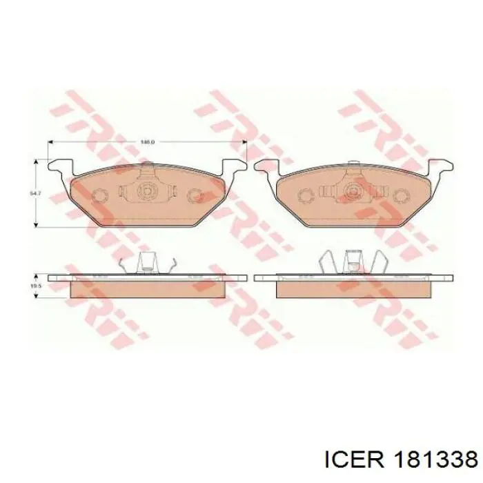 Купить 181338 Icer Колодки тормозные