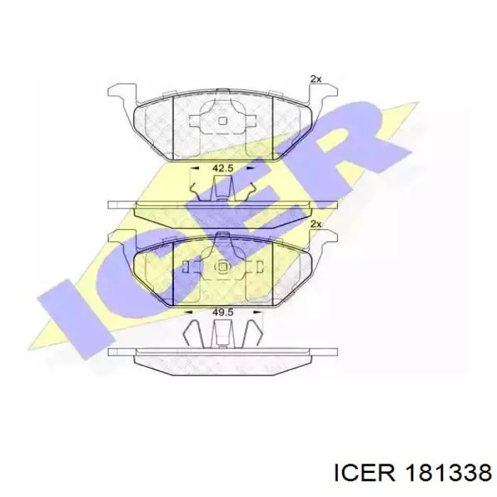 181338 Icer колодки тормозные передние дисковые