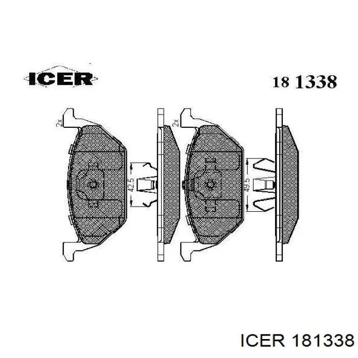 181338 Icer Колодки передние