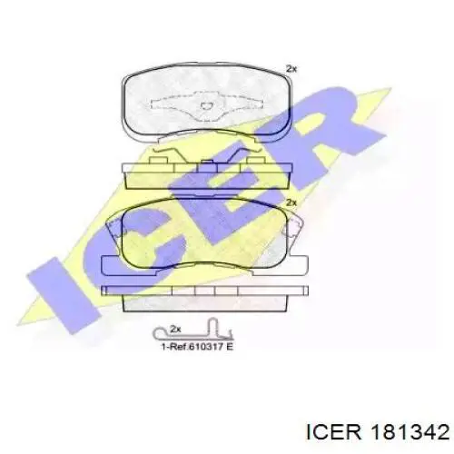 Передние тормозные колодки 181342 Icer