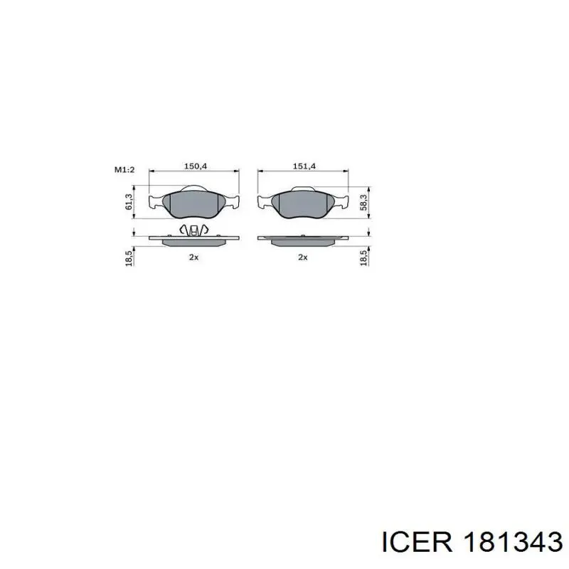 Колодки Icer 181343 цена, от 21.64 USD