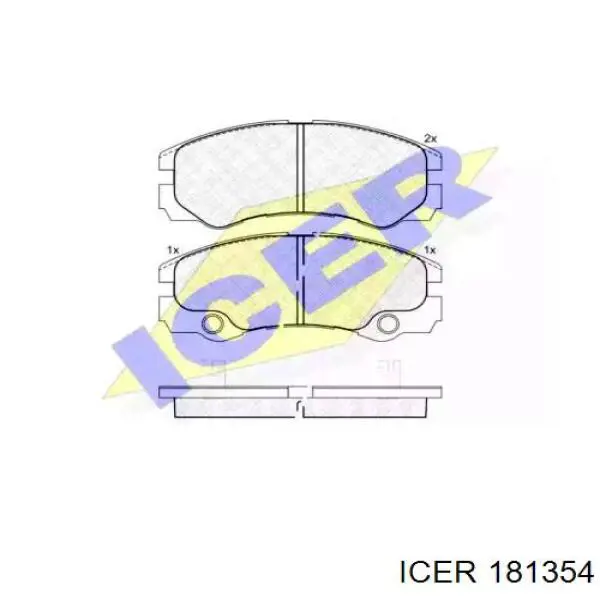 Передние тормозные колодки 181354 Icer