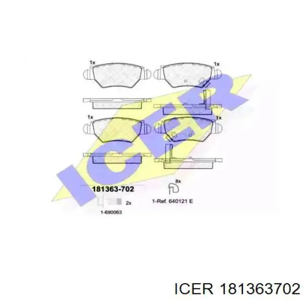 Задние тормозные колодки 181363702 Icer