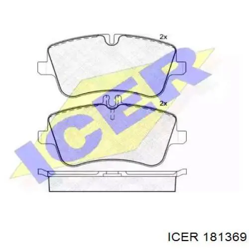 Передние тормозные колодки 181369 Icer