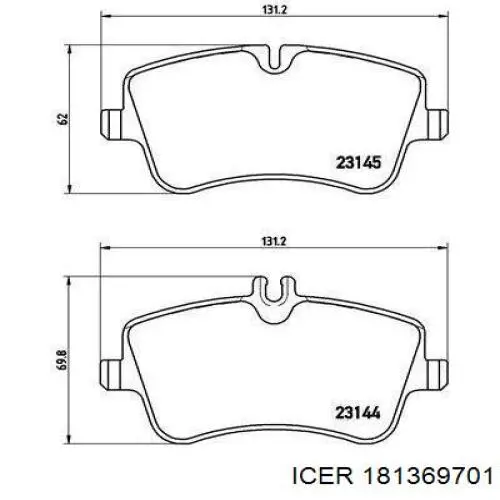 181369701 Icer Колодки передние