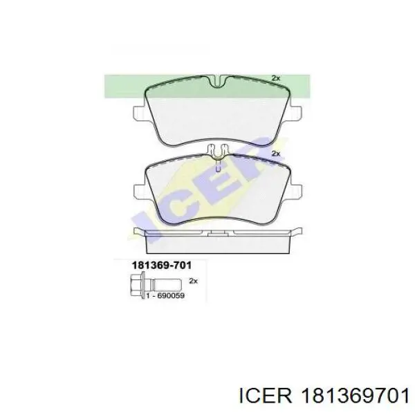 181369701 Icer Колодки передние