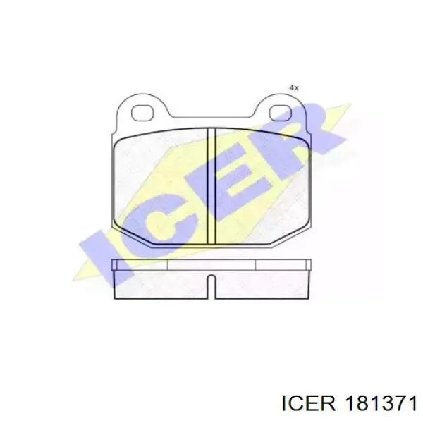 Передние тормозные колодки 181371 Icer