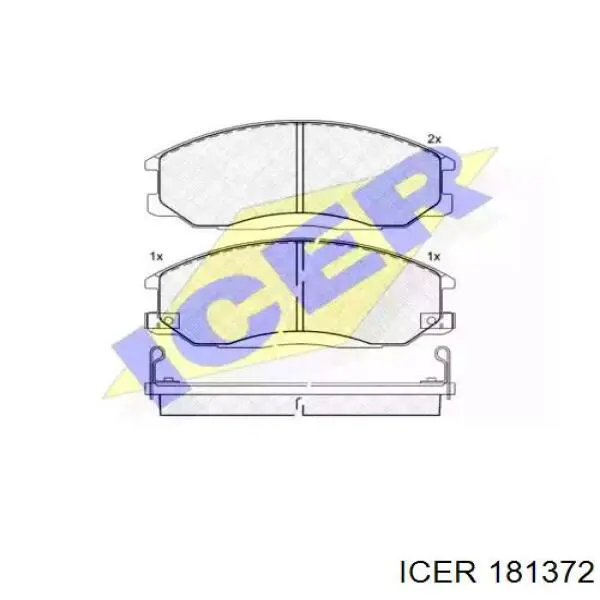 Передние тормозные колодки 181372 Icer