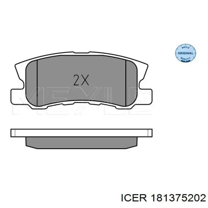 181375202 Icer Колодки тормозные дисковые комплект