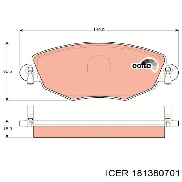 Купить 181380701 Icer Колодки тормозные