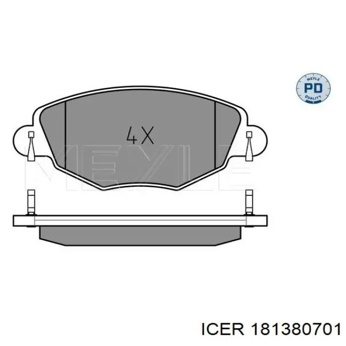 181380701 Icer Колодки передние
