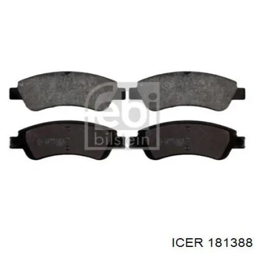 Передние тормозные колодки 181388 Icer