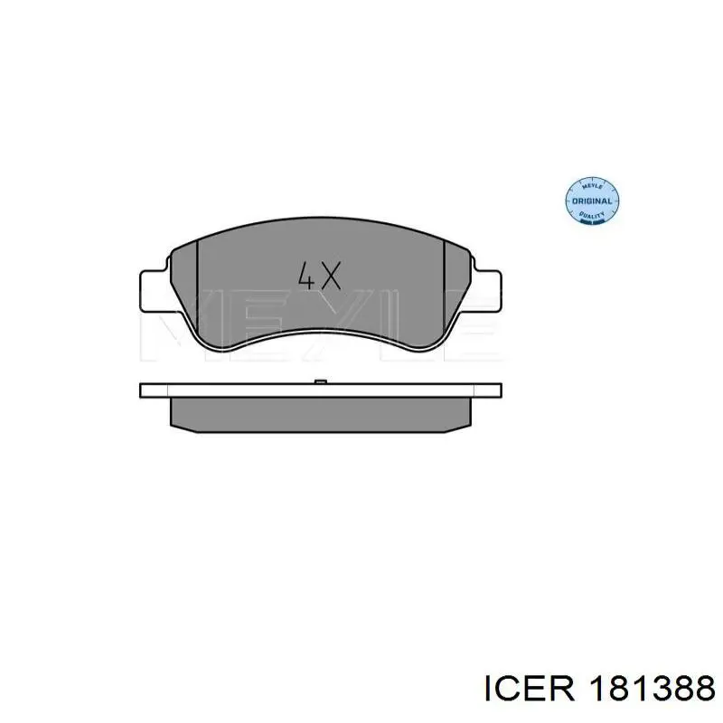 181388 Icer Колодки передние