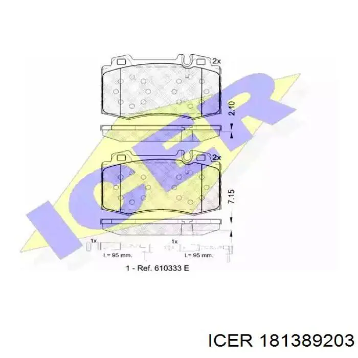 181389-203 Icer передние тормозные колодки