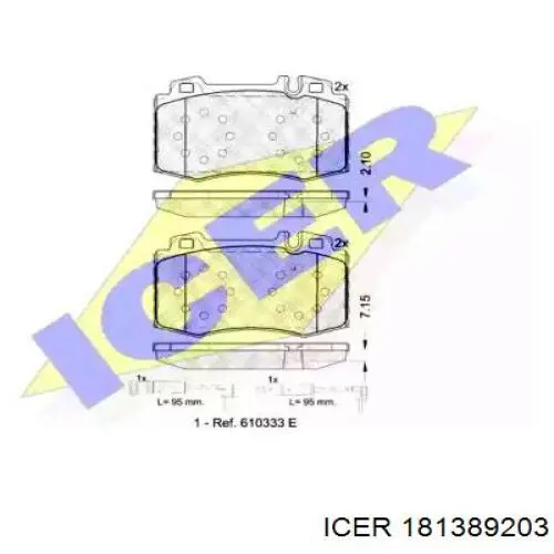181389203 Icer Колодки передние