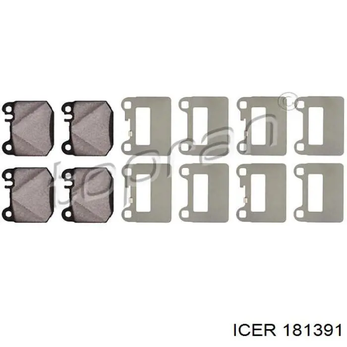 Купить 181391 Icer Колодки тормозные задние, дисковые