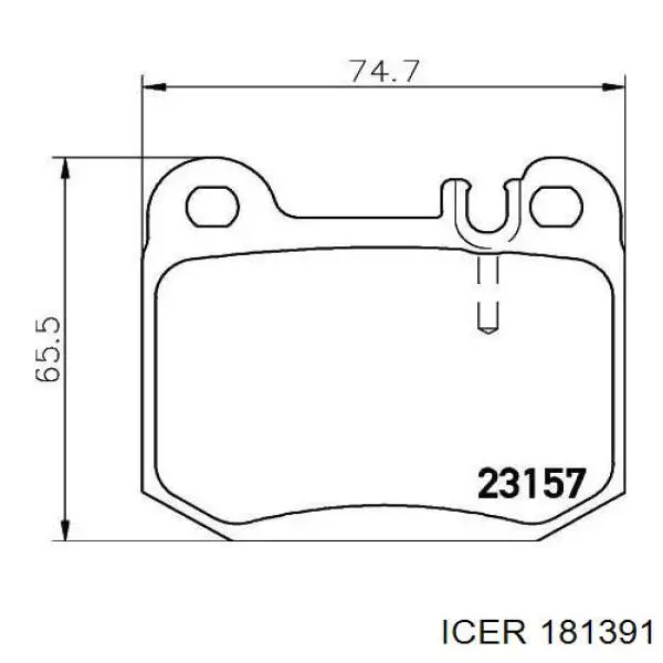 Задние тормозные колодки 181391 Icer