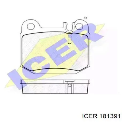 Купить 181391 Icer Колодки тормозные задние, дисковые