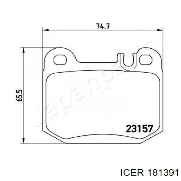 181391 Icer Колодки тормозные дисковые комплект