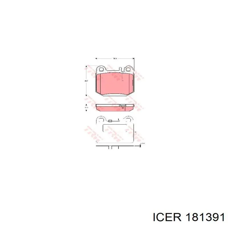 181391 Icer Колодки тормозные дисковые комплект
