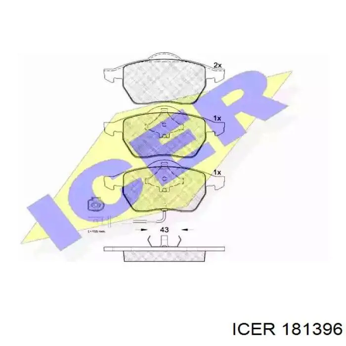 Колодки Icer 181396 цена, от 24.36 USD