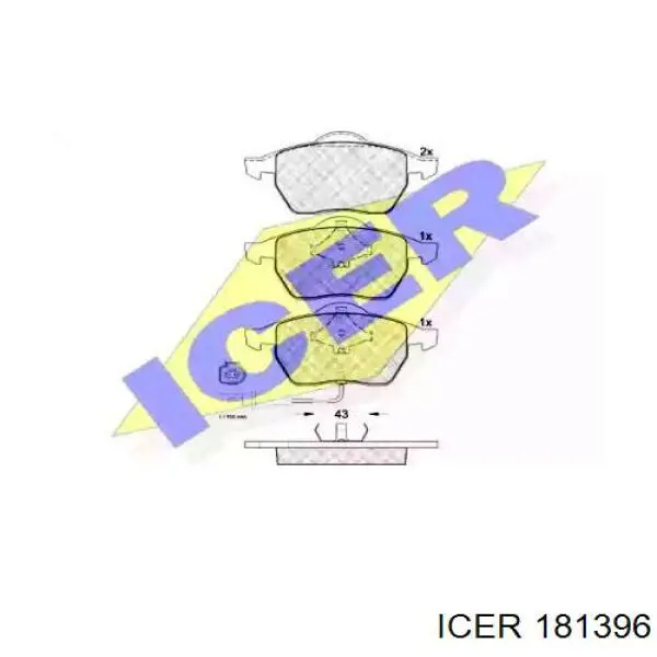Купить 181396 Icer Колодки тормозные