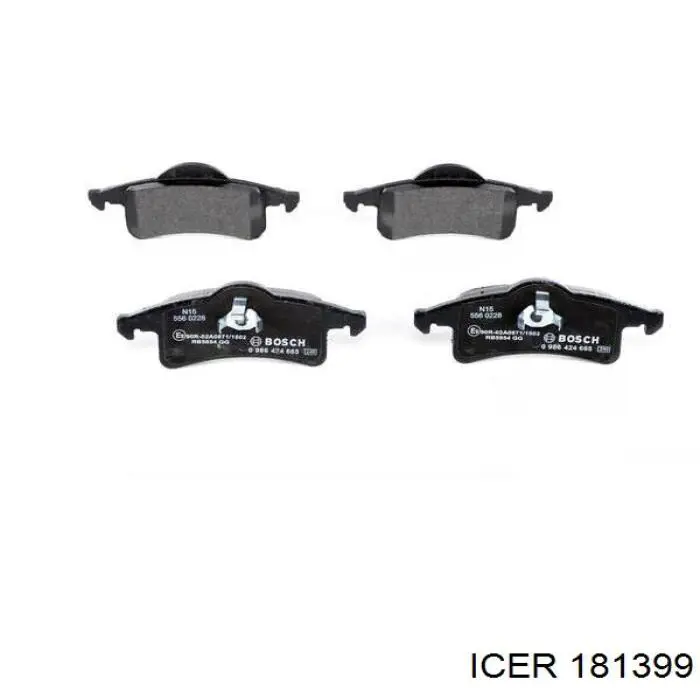 181399 Icer Колодки тормозные дисковые комплект