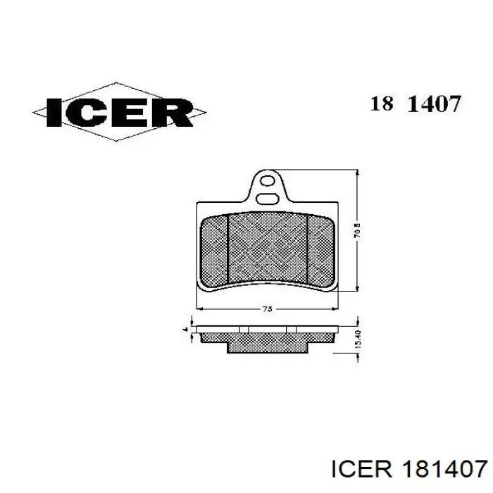 Задние тормозные колодки 181407 Icer