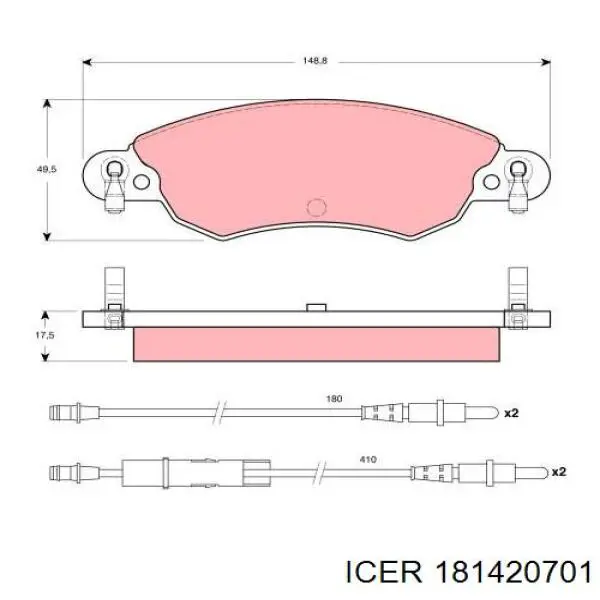 Колодки Icer 181420701 цена, от 29.60 USD