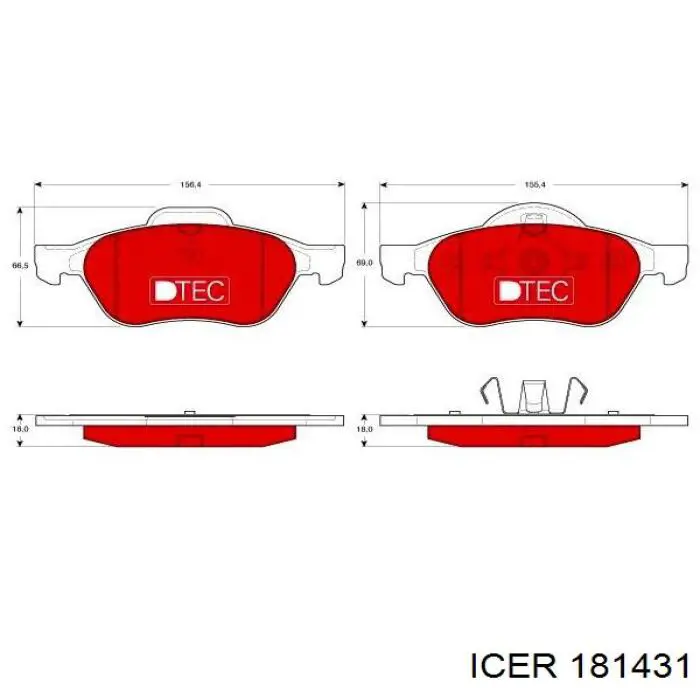 Купить 181431 Icer Колодки тормозные