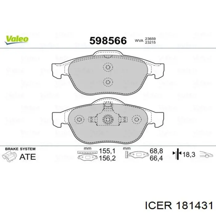 Колодки Icer 181431 цена, от 25.64 USD