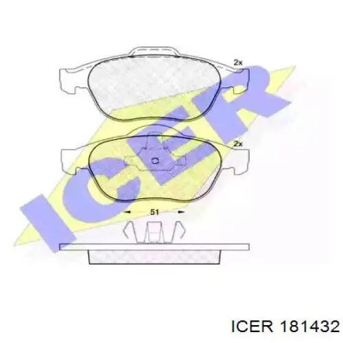 181432 Icer Колодки передние