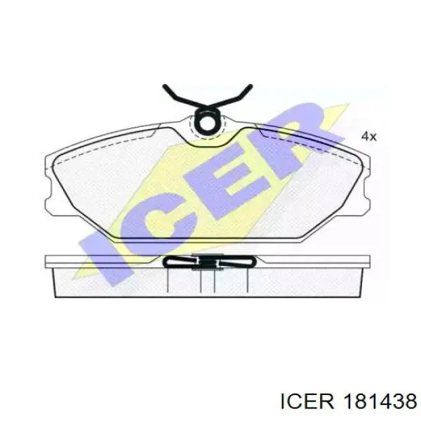 181438 Icer колодки тормозные передние дисковые