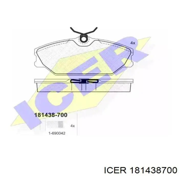 181438-700 Icer колодки тормозные передние дисковые