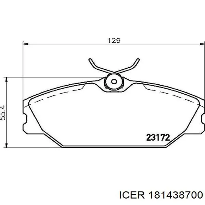 Передние тормозные колодки 181438700 Icer