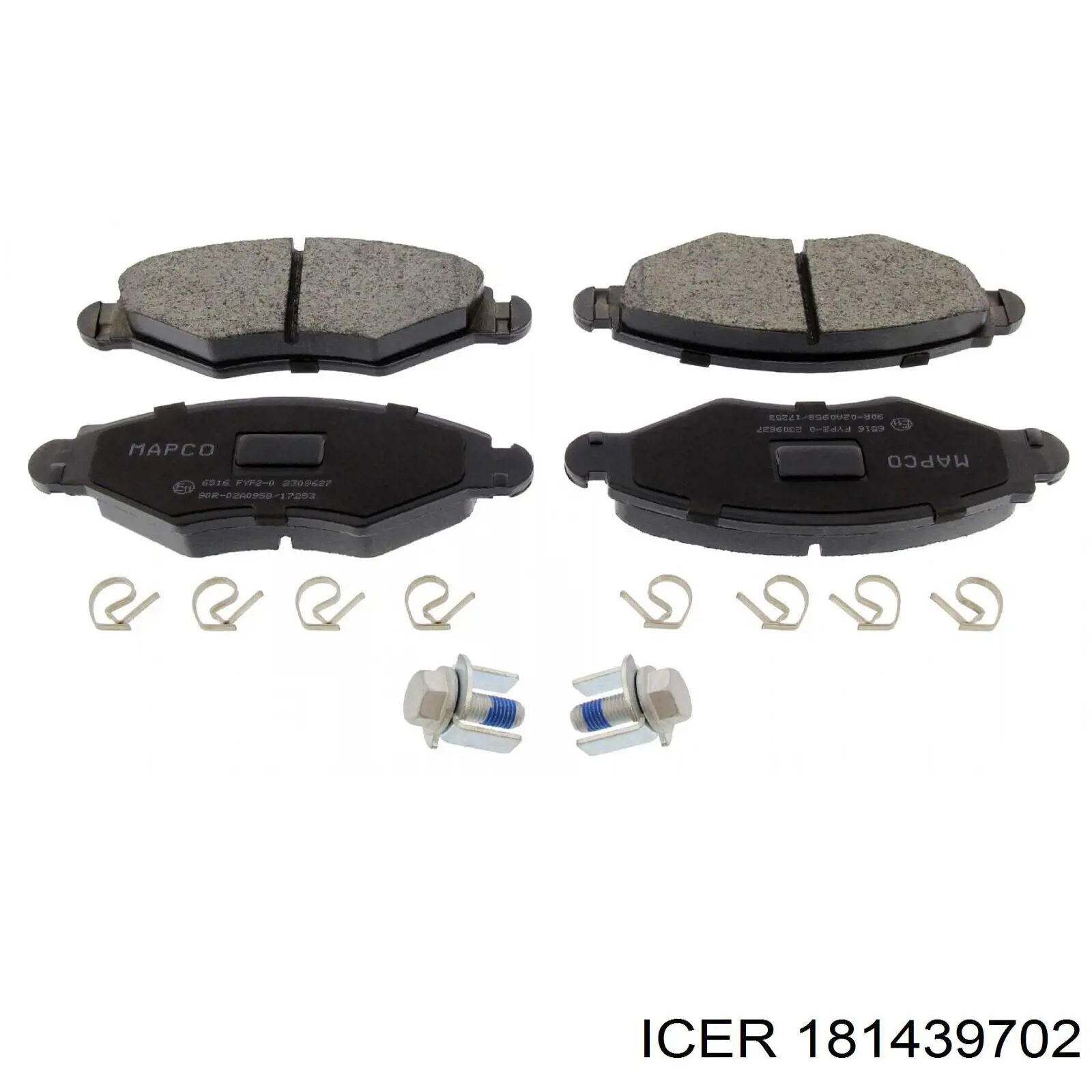 181439-702 Icer колодки тормозные передние дисковые