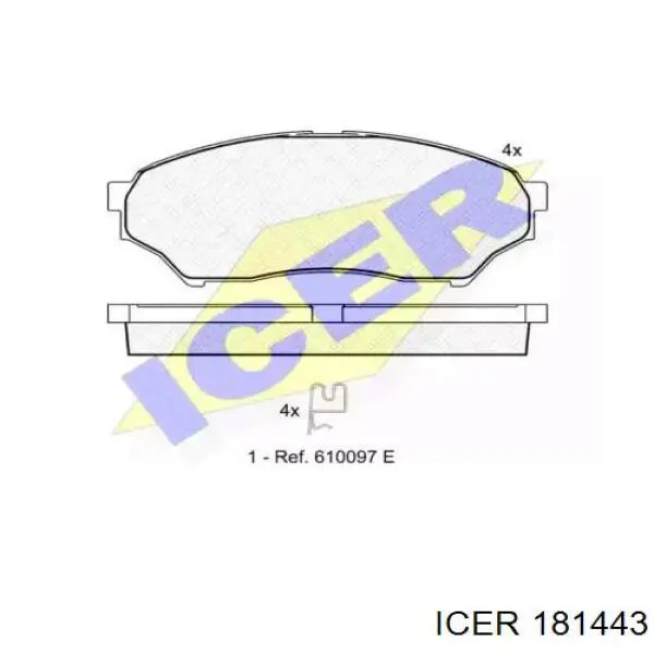 Передние тормозные колодки 181443 Icer