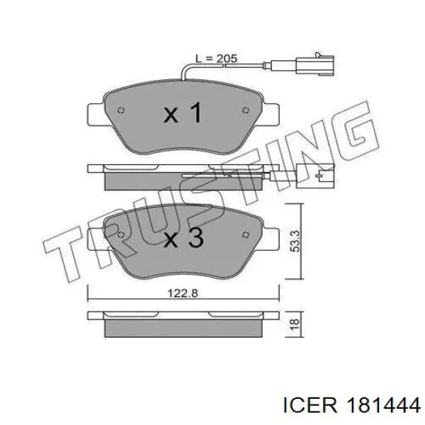 181444 Icer Колодки передние