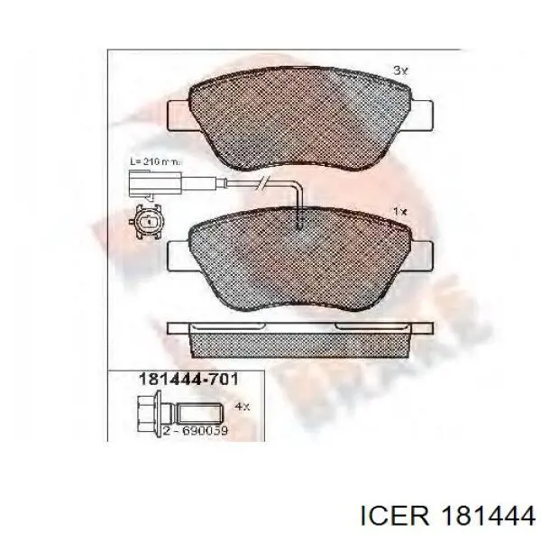 Колодки Icer 181444 цена, от 21.68 USD