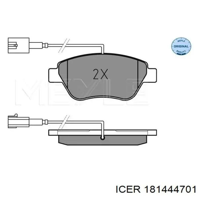 Передние тормозные колодки 181444701 Icer