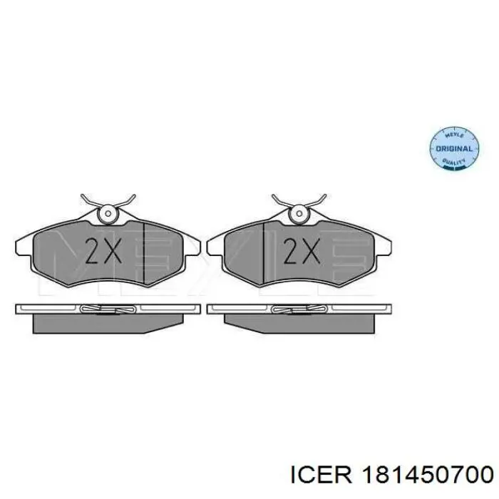Тормозные колодки Icer 181450700