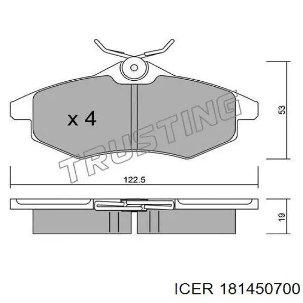 Колодки Icer 181450700 цена, от 21.33 USD