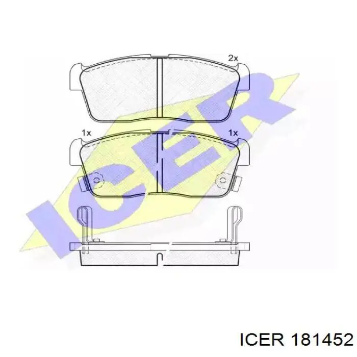 181452 Icer колодки тормозные передние дисковые